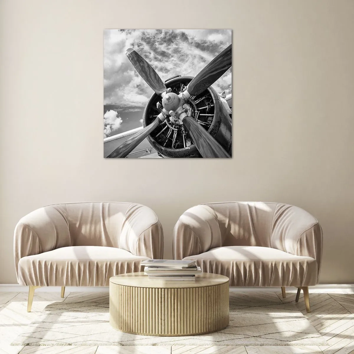 Billede på glas - Himmelens erobrer - 50x50 cm