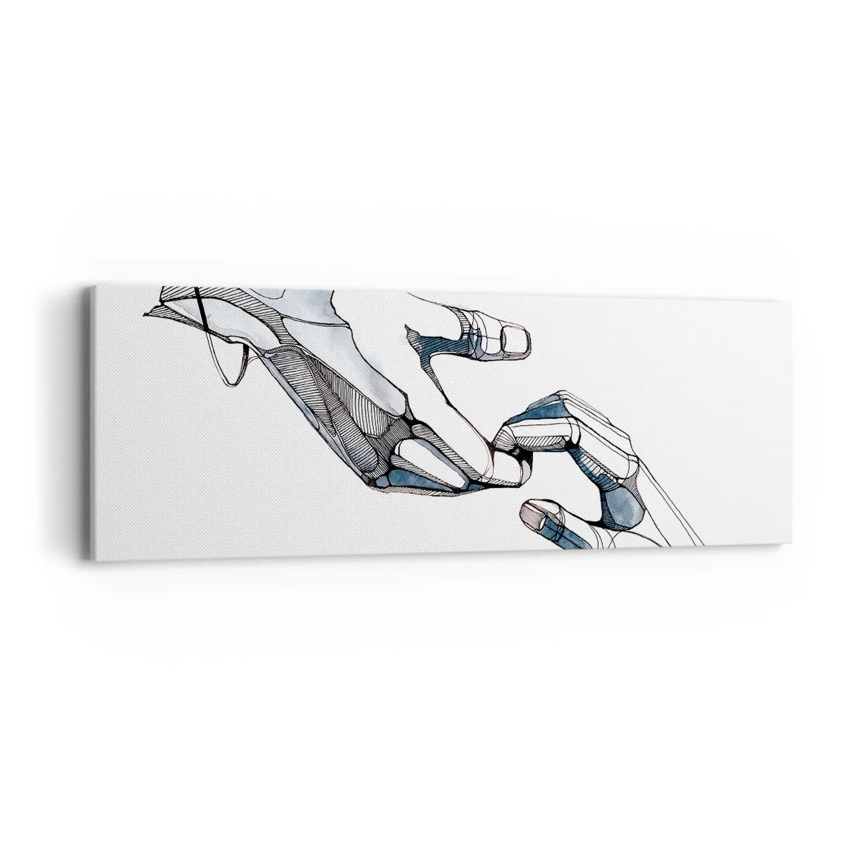 Lærredstryk - Billede på lærred - En god gestus - 90x30 cm