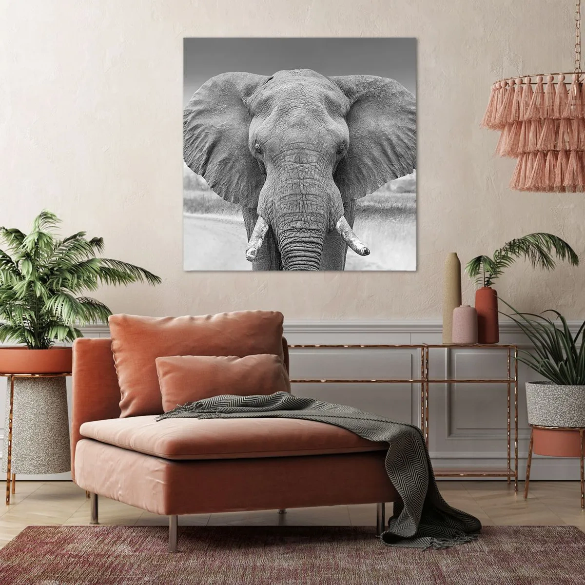 Lærredstryk - Billede på lærred - Velkommen til min verden - 70x70 cm