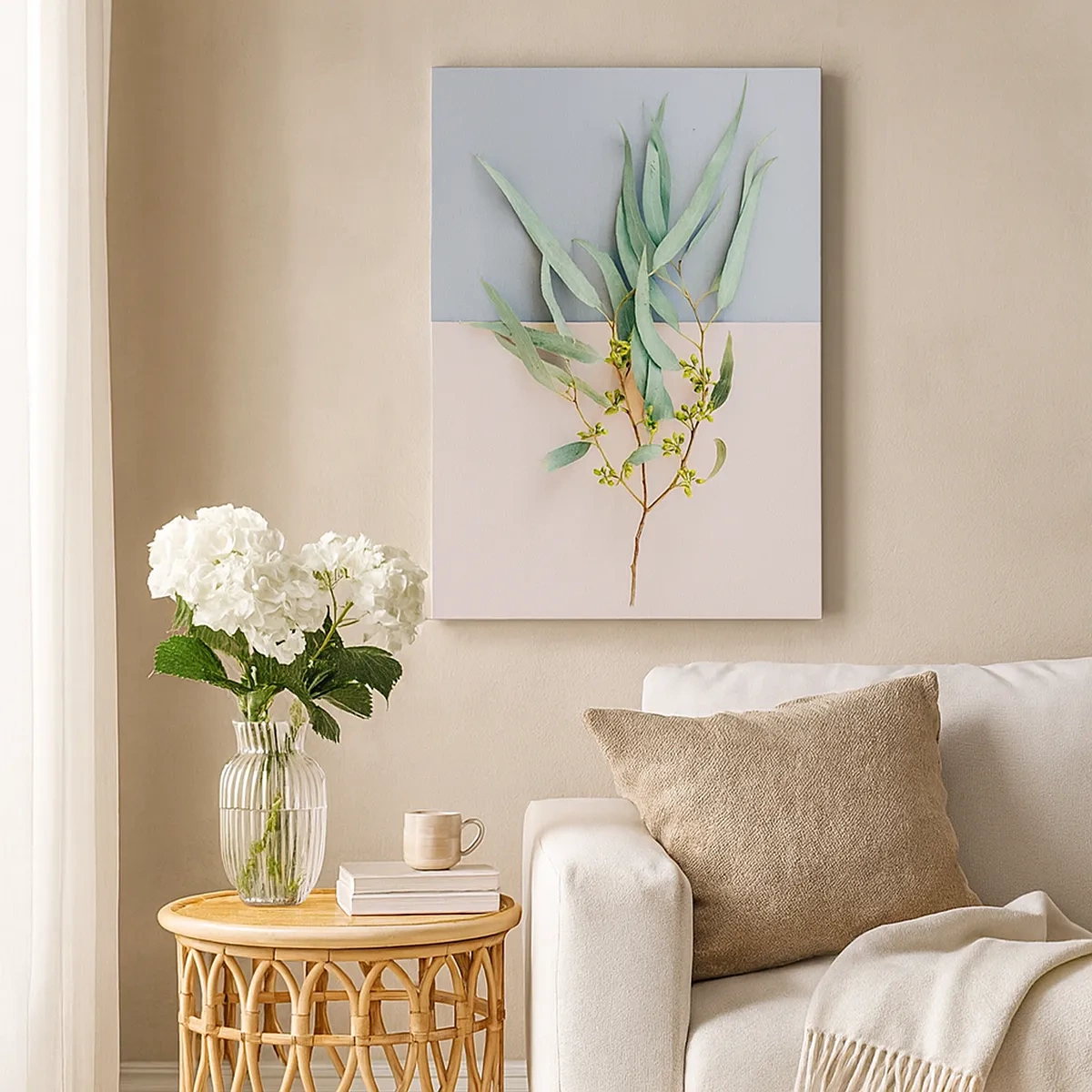 Lærredstryk - Billede på lærred - Pastelfarvernes subtilitet - 50x70 cm