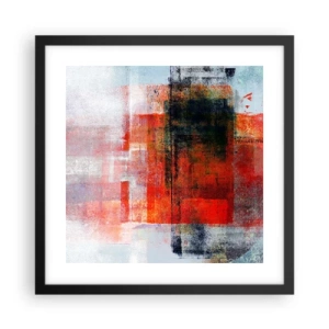 Plakat i sort ramme - Glødende komposition - 40x40 cm