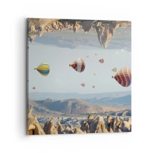 Lærredstryk - Billede på lærred - Alt er muligt her - 70x70 cm