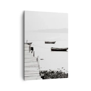 Lærredstryk - Billede på lærred - Over stille og klart vand - 50x70 cm