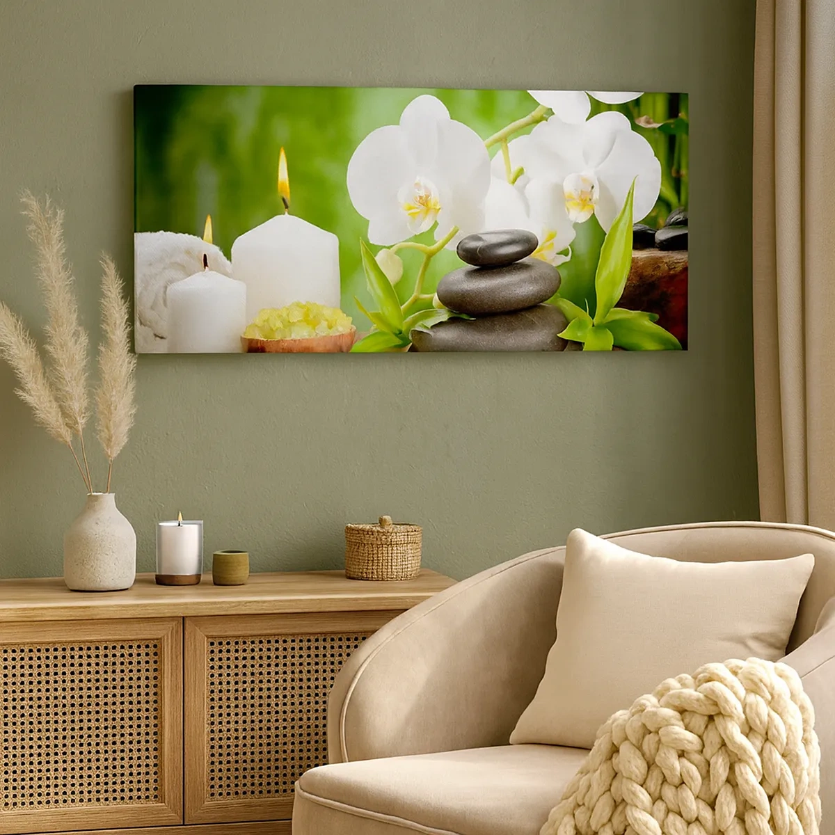 Lærredstryk - Billede på lærred - Duftende, blomstret, delikat touch - 30x30 cm