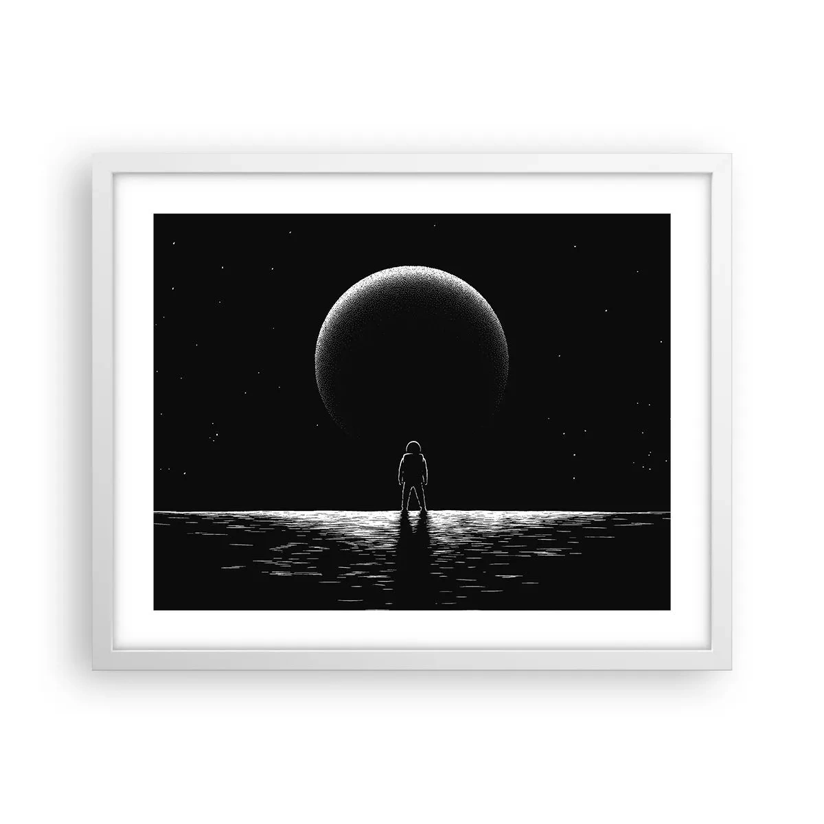 Plakat i hvid ramme - Ansigt til ansigt - 50x40 cm