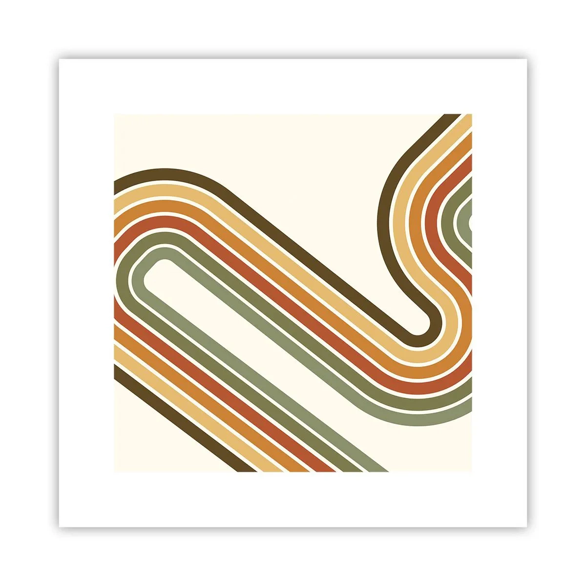 Plakat - Zigzag til destinationen - 30x30 cm