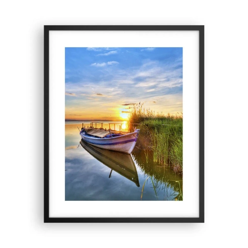 Plakat i sort ramme - Bugt med opfyldte drømme - 40x50 cm