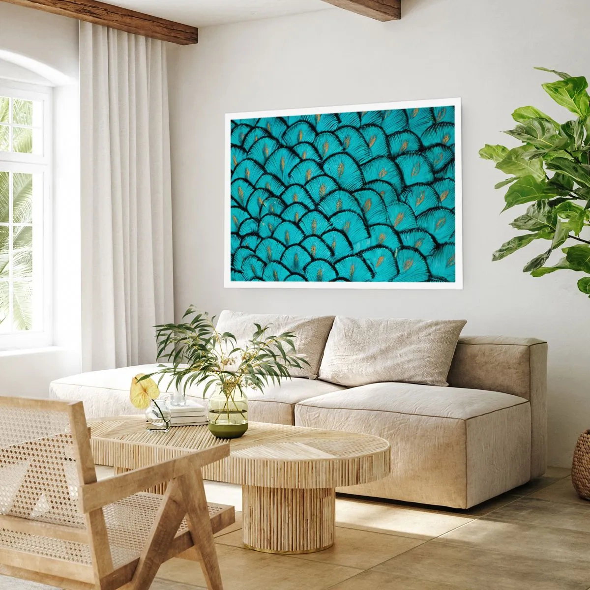 Plakat - Den store fjer-galla - 91x61 cm