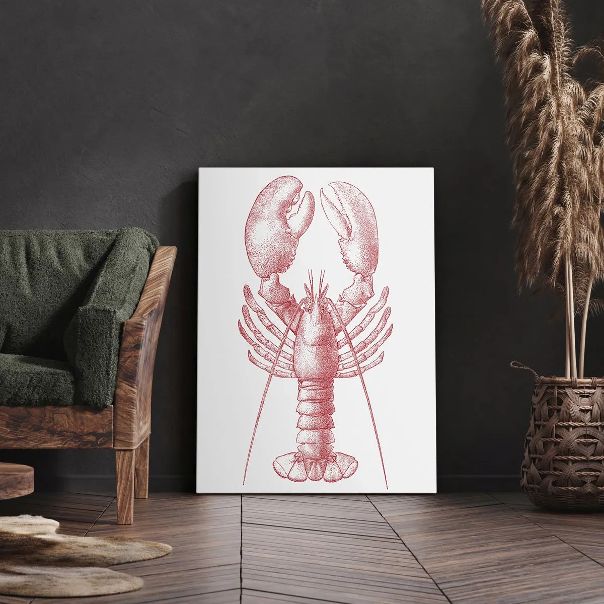 Lærredstryk - Billede på lærred - Hummer, der er Homer værdig - 50x70 cm