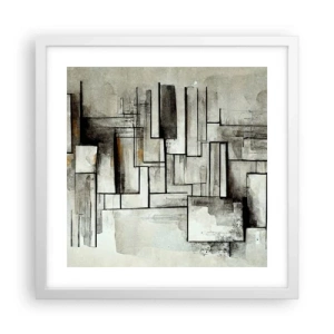 Plakat i hvid ramme - Enkelthedens kraft - 40x40 cm