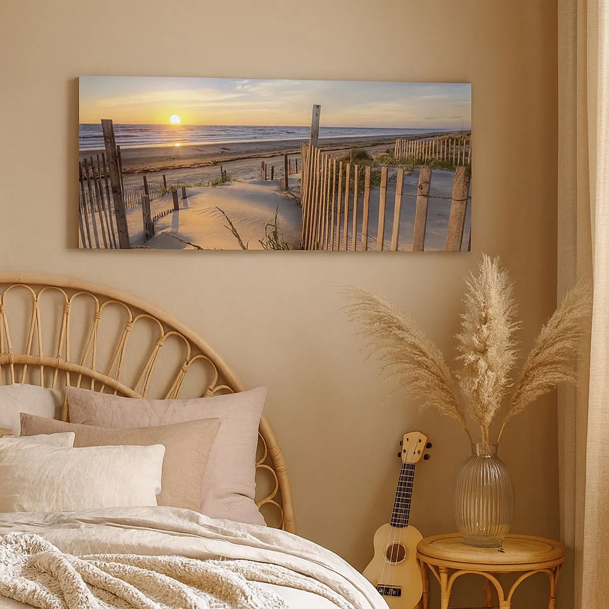 Lærredstryk - Billede på lærred - Vindens blænding og skygge - 100x40 cm