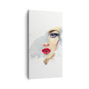 Lærredstryk - Billede på lærred - Refleksion i en vanddråbe - 55x100 cm