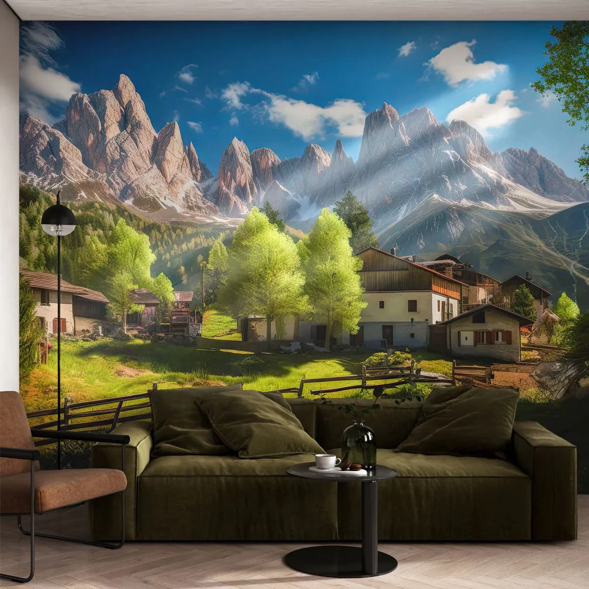 Fototapet Standard Eco - Alpeidyl - Bjerge, Landskab, Alperne - 350x256 cm