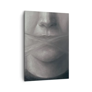 Lærredstryk - Billede på lærred - Ikke et ord - 50x70 cm