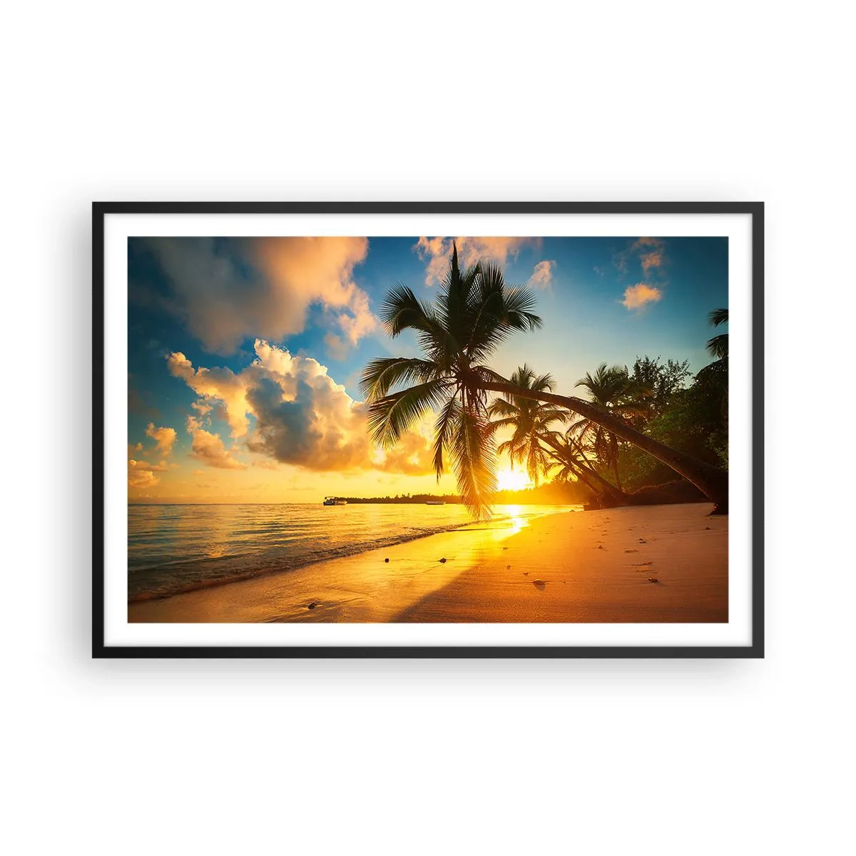 Plakat i sort ramme - Caribisk drøm - 91x61 cm