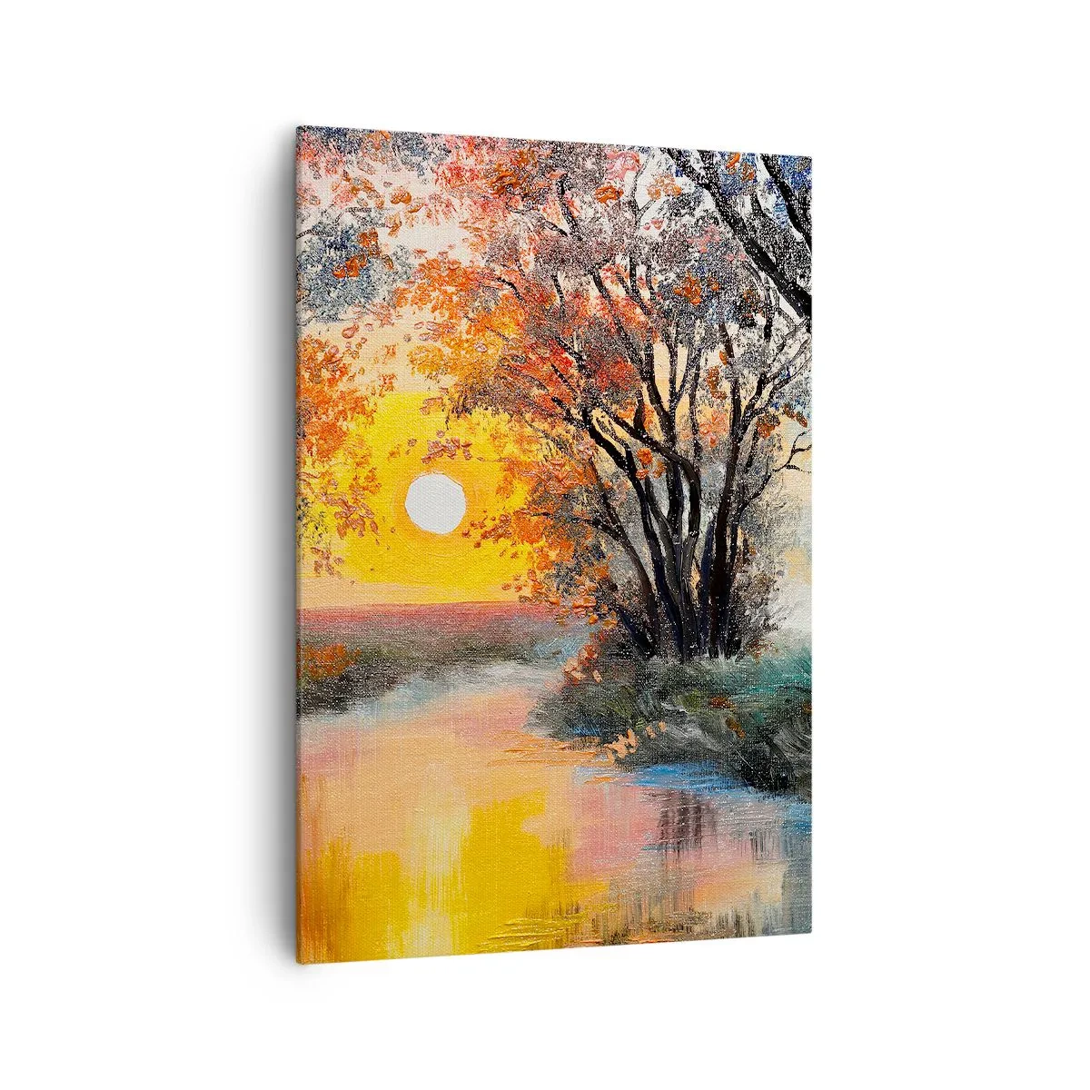 Lærredstryk - Billede på lærred - Efterårs atmosfære - 70x100 cm