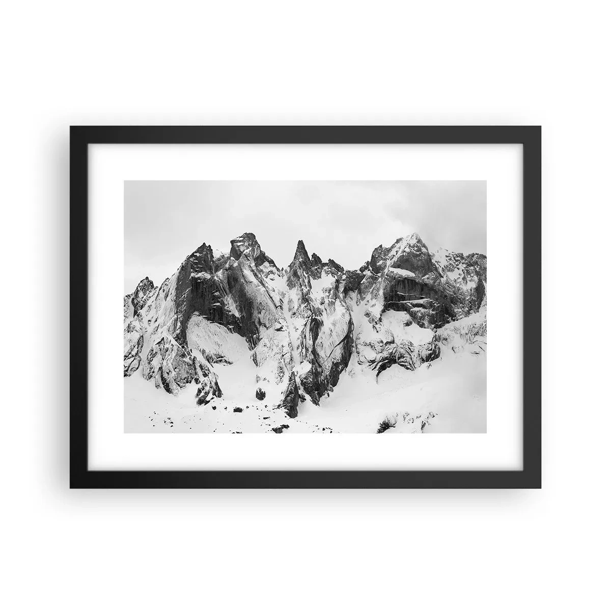 Plakat i sort ramme - Granit truende højderyg - 40x30 cm