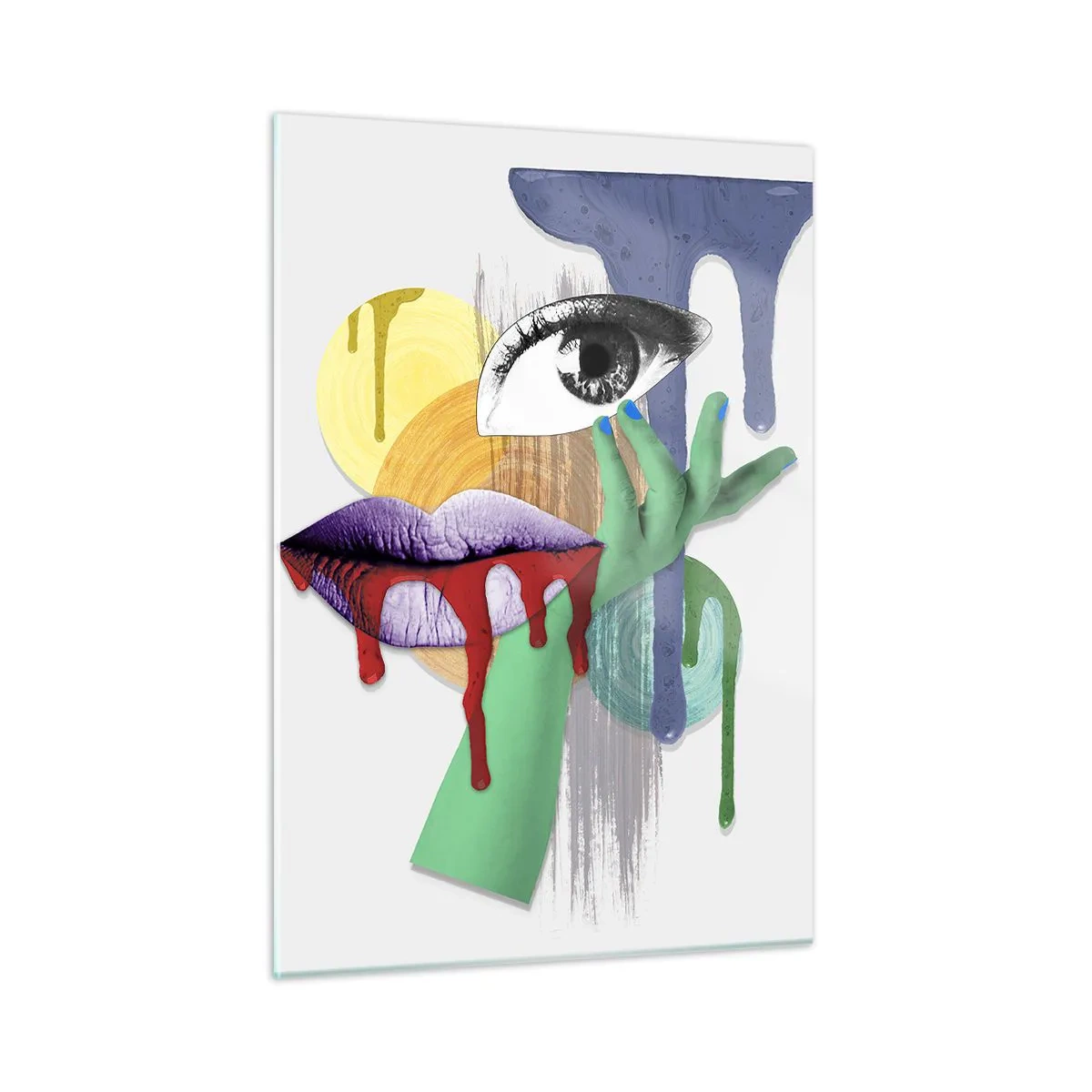 Billede på glas - Dekonstrueret portræt - 50x70 cm