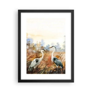 Plakat i sort ramme - Hvor skal vi hen om efteråret? - 30x40 cm