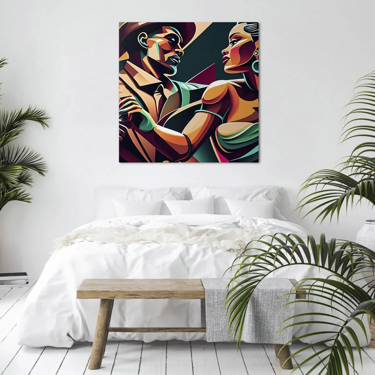 Lærredstryk - Billede på lærred - I hjertets rytme - 40x40 cm