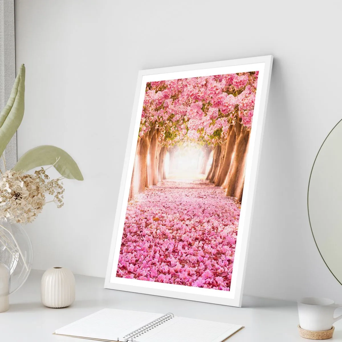 Plakat i hvid ramme - Vejen til paradis - 50x70 cm