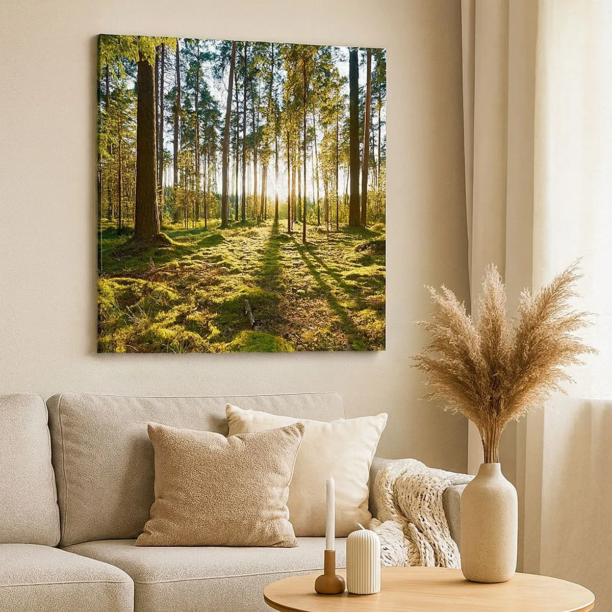 Lærredstryk - Billede på lærred - ...Bag de syv skove - 30x30 cm