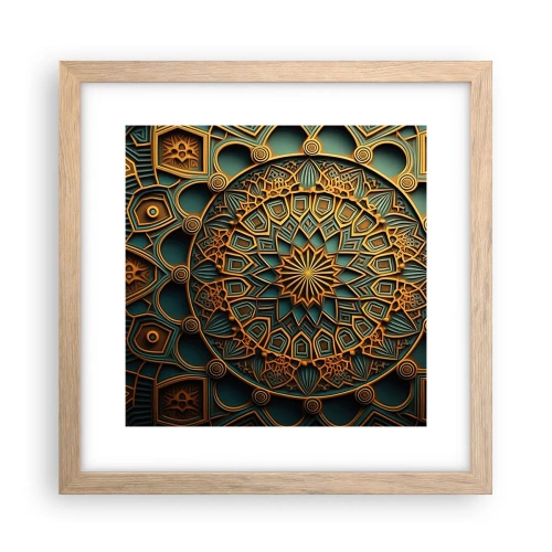 Plakat i ramme af lyst egetræ - I et arabisk klima - 30x30 cm