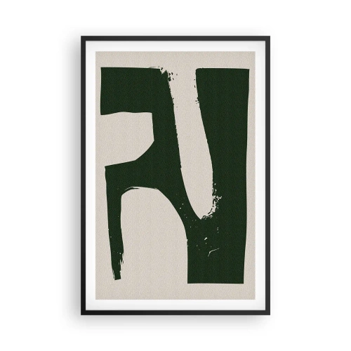 Plakat i sort ramme - Bugter af hvidt - 61x91 cm