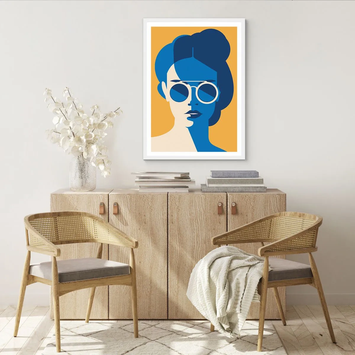 Plakat i hvid ramme - Ferie-look - 40x50 cm