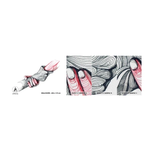 Prøve Fototapet Premium Canvas - Du er i gode hænder - Abstraktion, Mennesker, Hånd - 100x30 cm