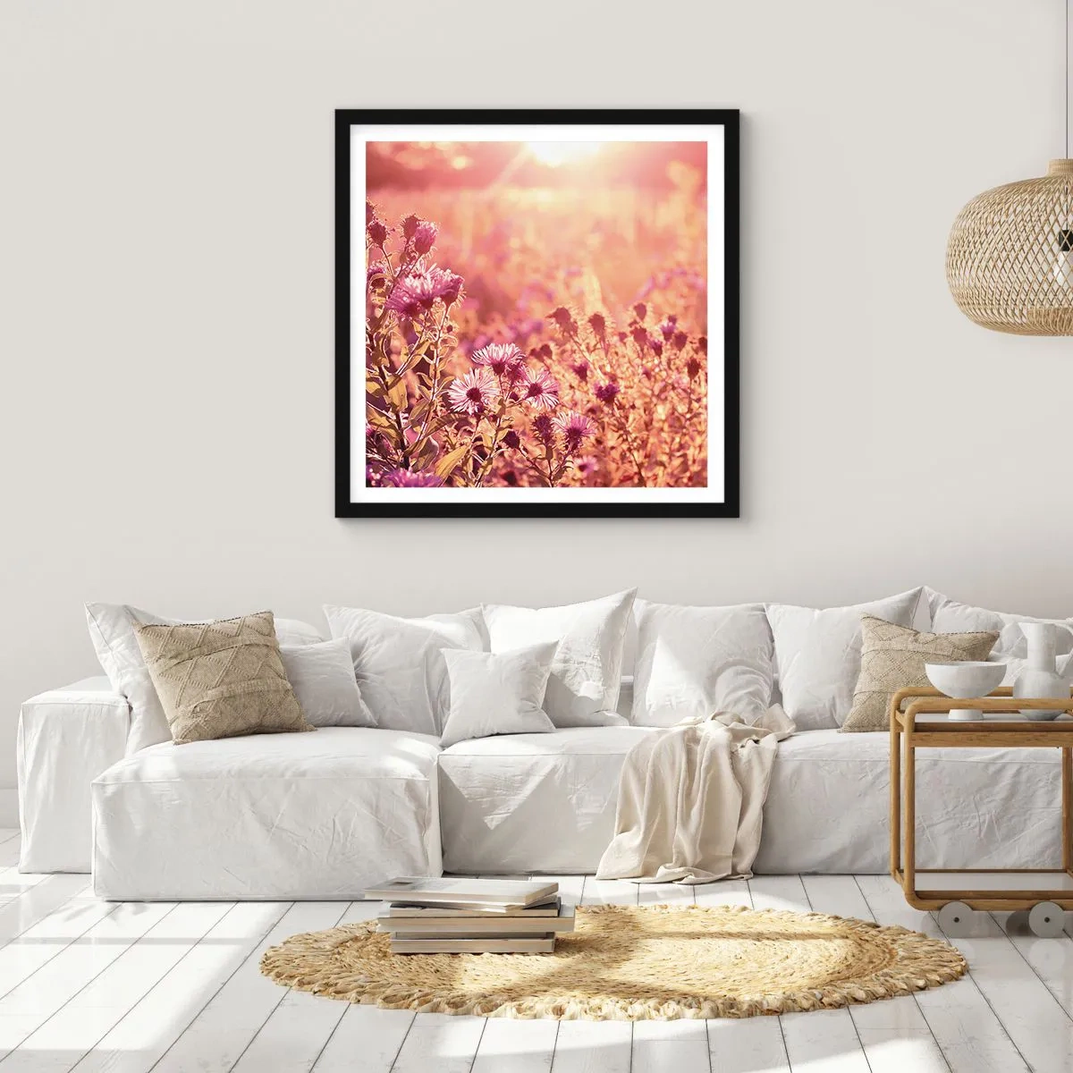 Plakat i sort ramme - Før sommeren er forbi - 60x60 cm