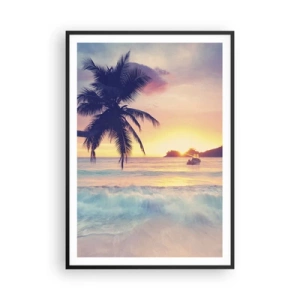 Plakat i sort ramme - En aften i bugten - 70x100 cm