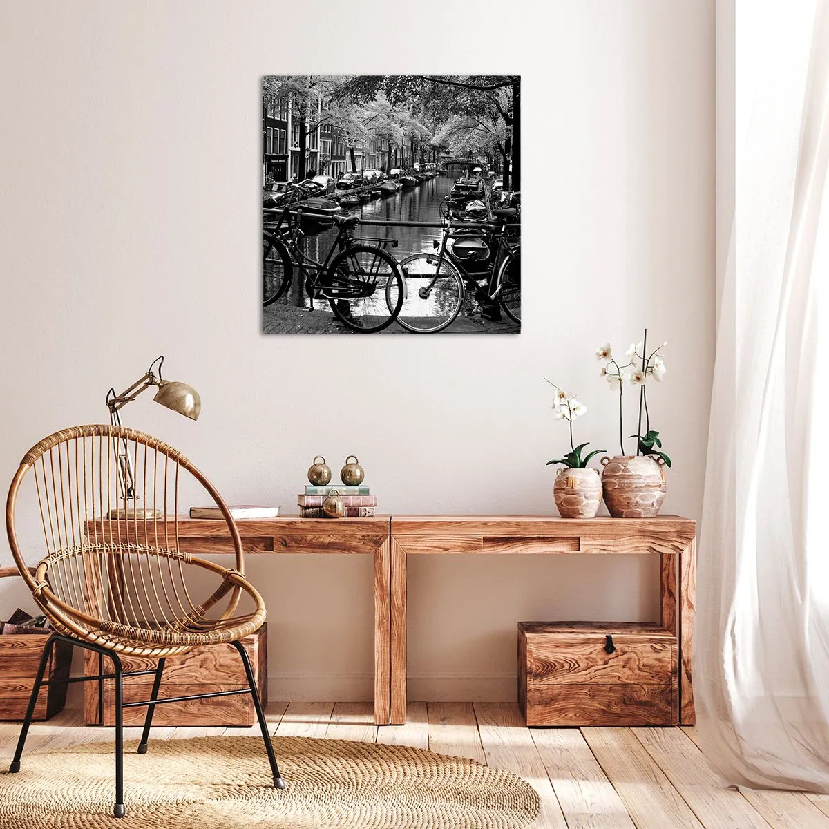 Lærredstryk - Billede på lærred - En meget hollandsk udsigt - 70x70 cm