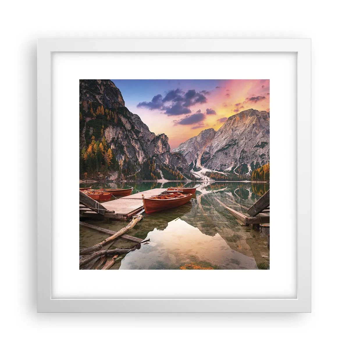 Plakat i hvid ramme - Dagens løfte - 30x30 cm