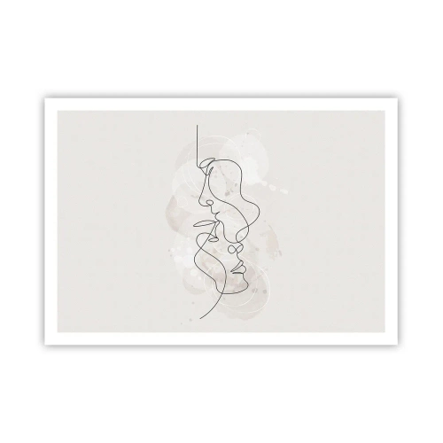 Plakat - Omfavnet i en omfavnelse - 100x70 cm