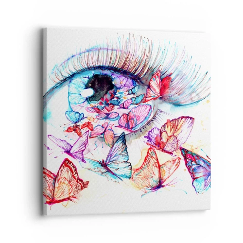 Lærredstryk - Billede på lærred - Eventyrlige øjne - 30x30 cm