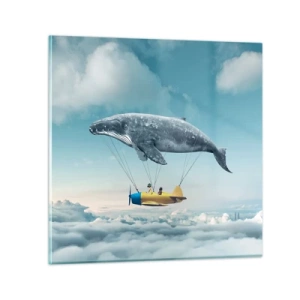 Billede på glas - Hvorfor ikke? - 70x70 cm