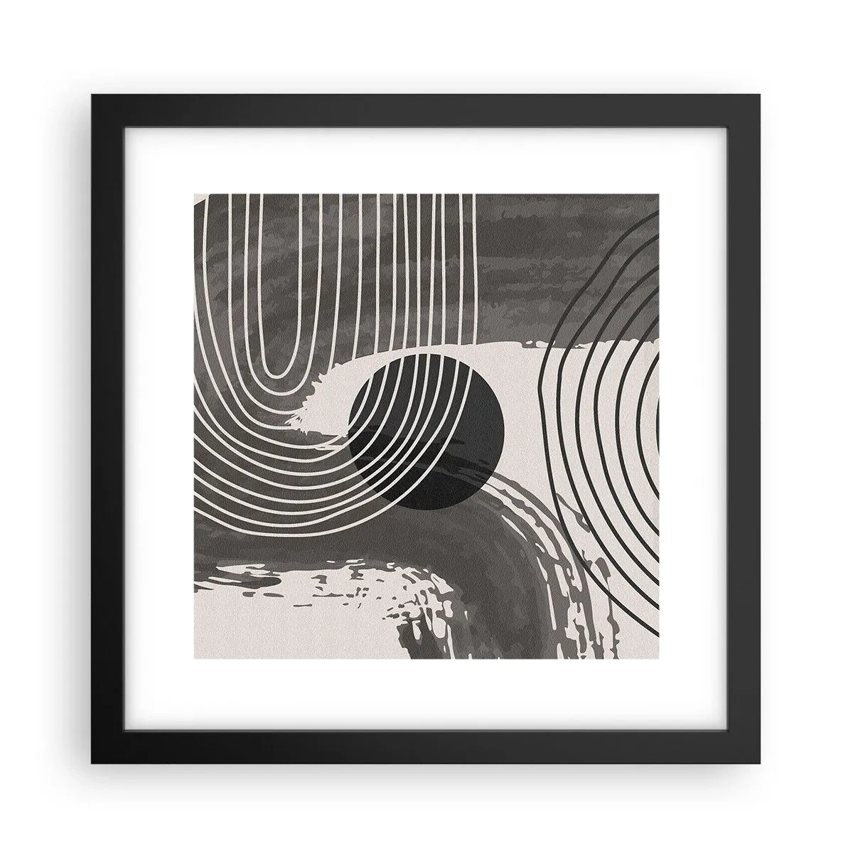 Plakat i sort ramme - Oval vinder - 30x30 cm