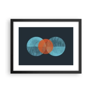 Plakat i sort ramme - Symmetrisk sammensætning - 40x30 cm