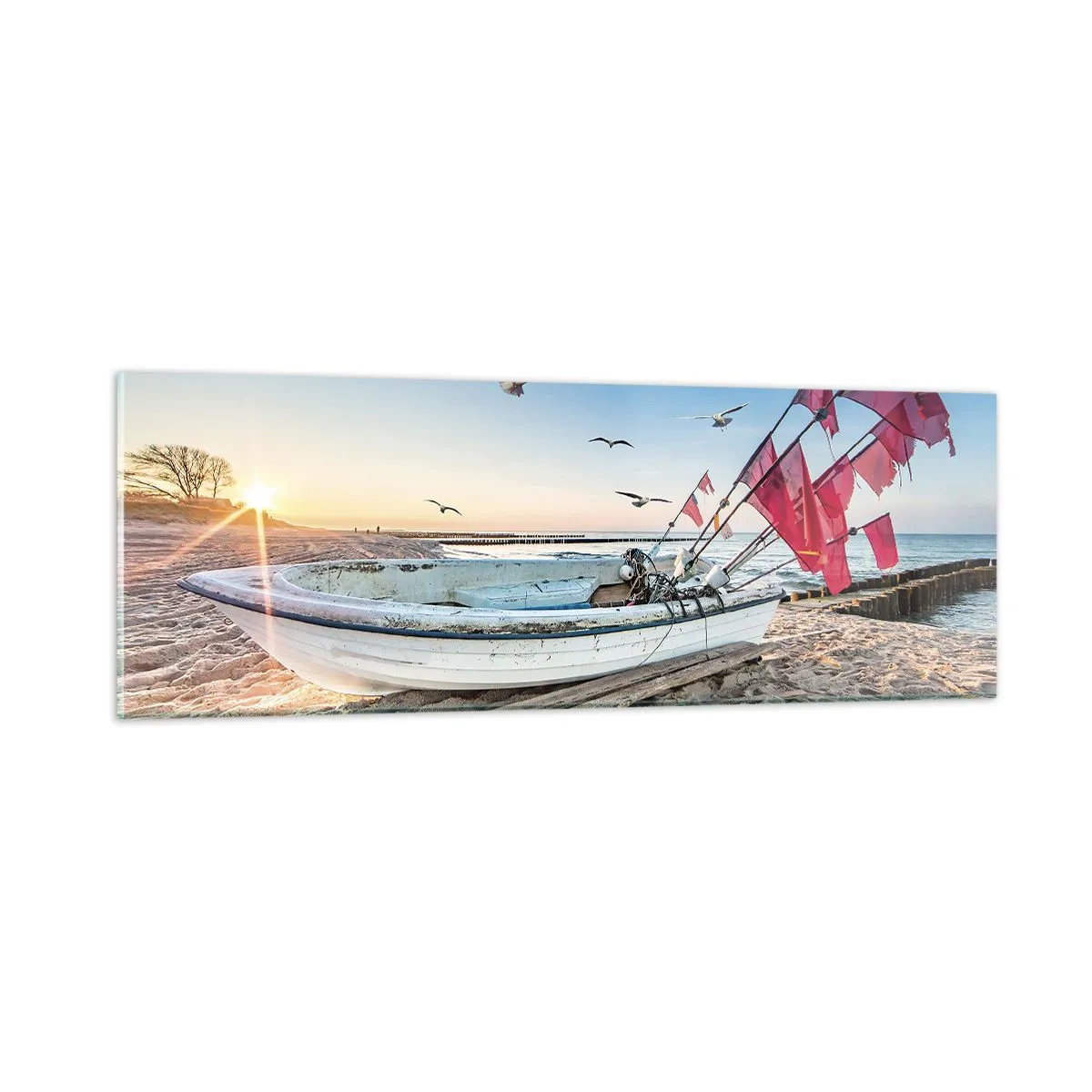 Billede på glas - Et velfortjent hvil - 90x30 cm