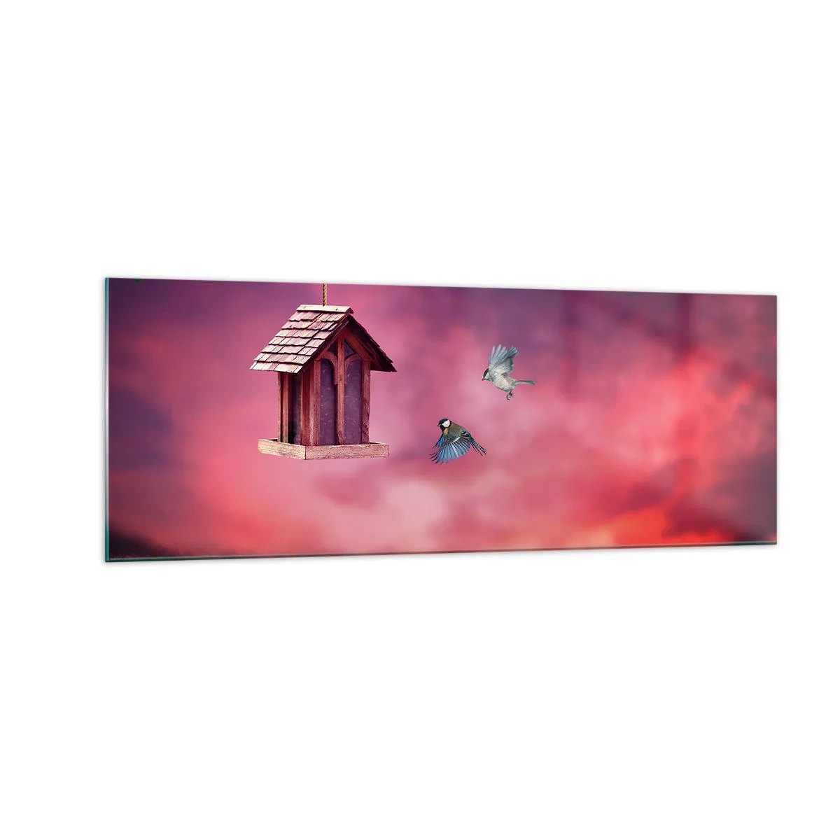 Billede på glas - Invitation til middag - 140x50 cm