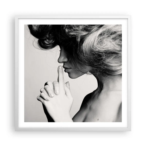 Plakat i hvid ramme - Lyt til sig selv - 60x60 cm