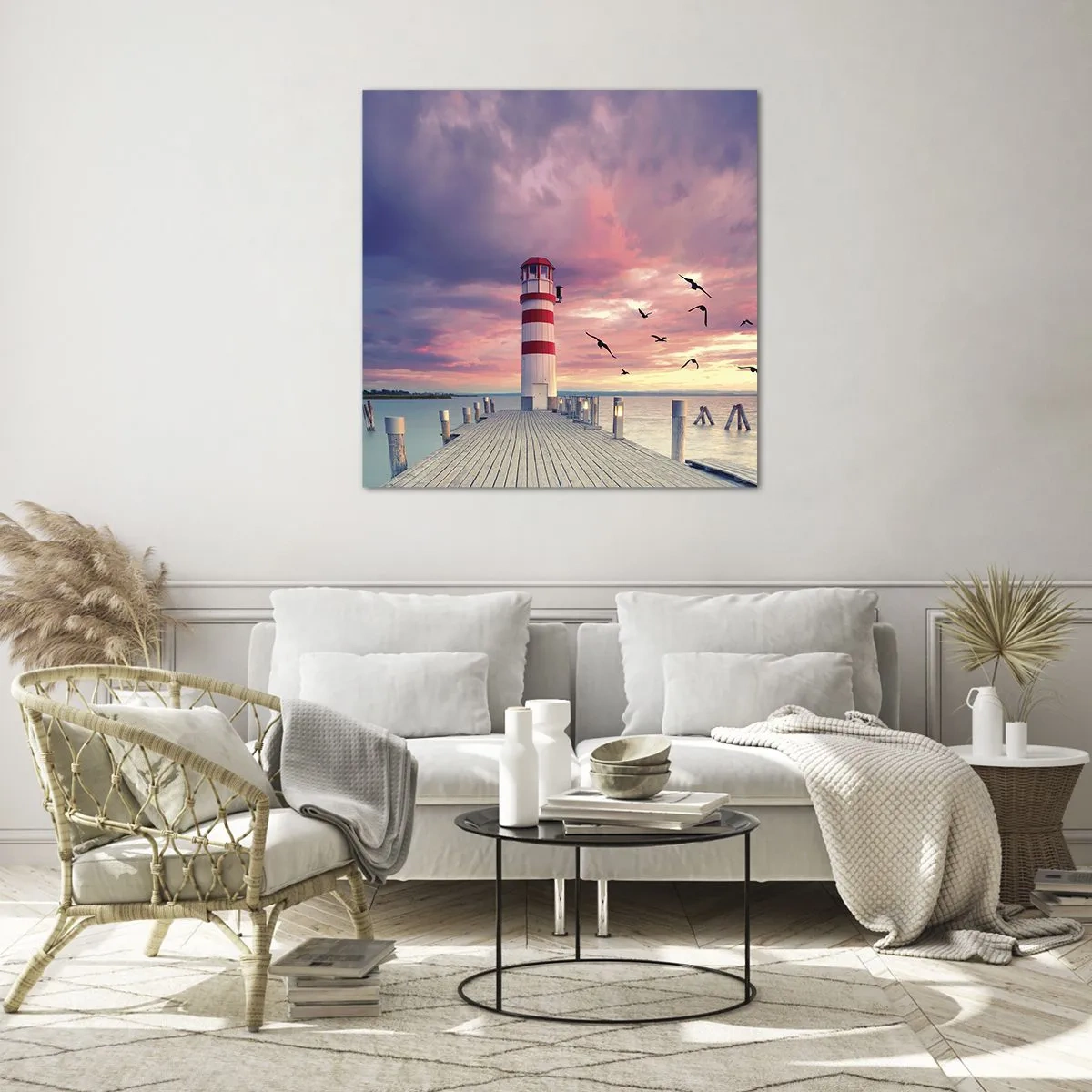 Billede på glas - Det er tid til havnen - 40x40 cm