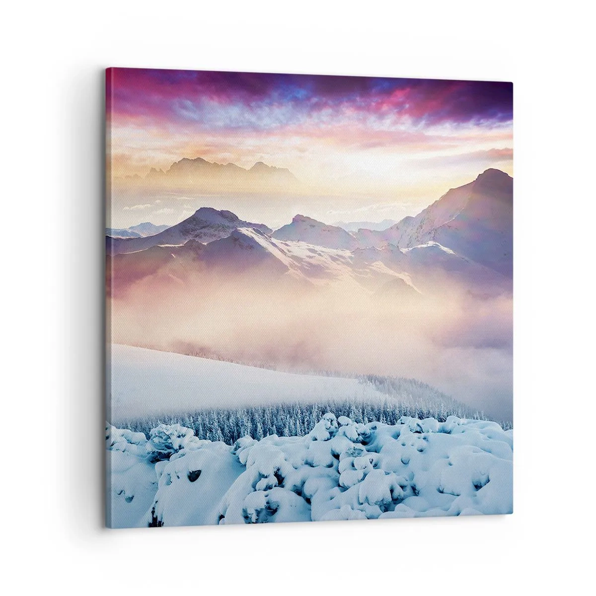 Lærredstryk - Billede på lærred - Naturens kraft og renhed - 60x60 cm