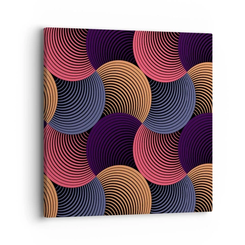 Lærredstryk - Billede på lærred - I en cirkulær rytme - 40x40 cm