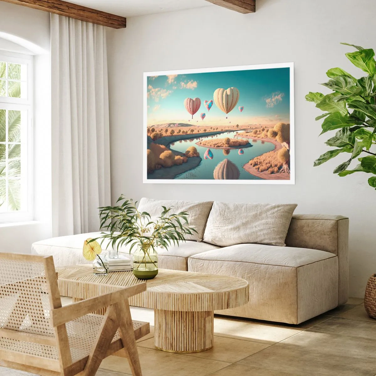 Plakat - Kærlighed lader dig svæve - 100x70 cm