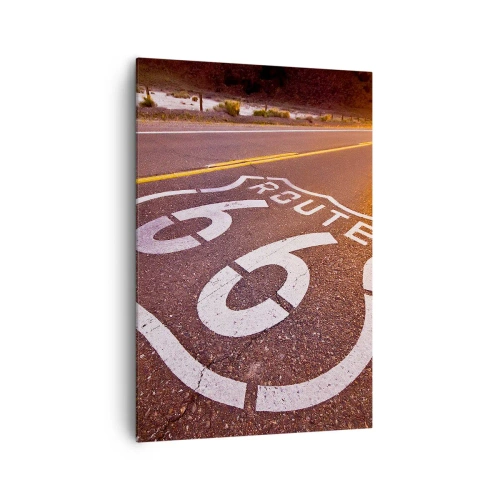 Lærredstryk - Billede på lærred - Den berømte Route 66 - 70x100 cm