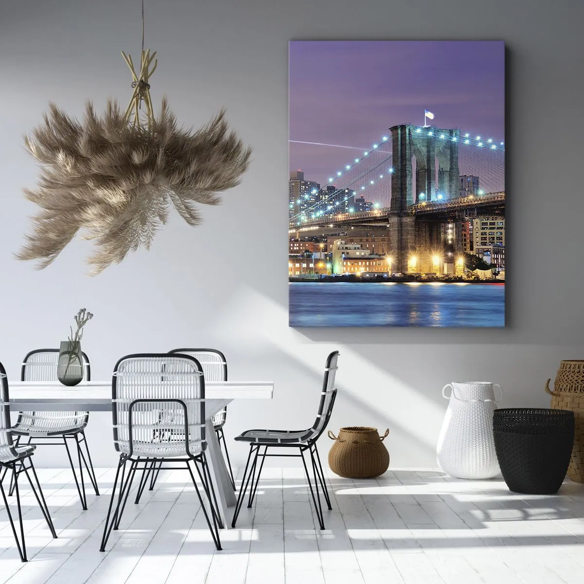 Lærredstryk - Billede på lærred - I mange år har Brooklyn Bridge - 70x100 cm