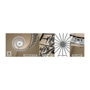 Prøve Fototapet Selvklæbende Deluxe Sticker - I midten af en skal - Trappe, Krøllet, Ornament - 100x30 cm