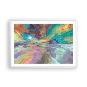 Plakat i hvid ramme - To himle - 70x50 cm